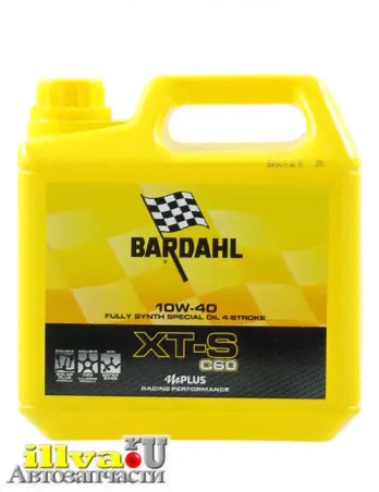 Моторное масло BARDAHL синтетическое 10W-40 XT-S MOTO 4 л-0