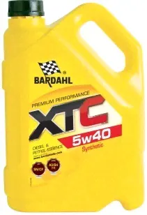 Синтетическое моторное масло Bardahl XTC 5W-40 Sn/Cf, 5 л