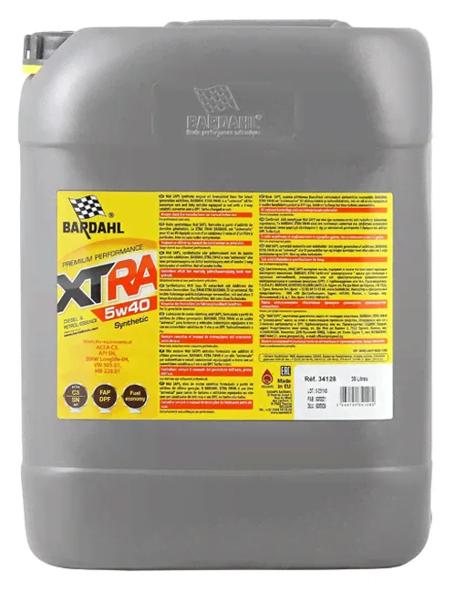 Моторное масло Bardahl XTRA 5W-40 (20 л.) 34128 в Краснодаре-0