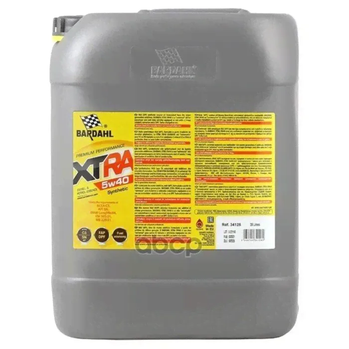 Масло моторное Bardahl XTRA 5W40 C3, SN, синтетическое, 20 л