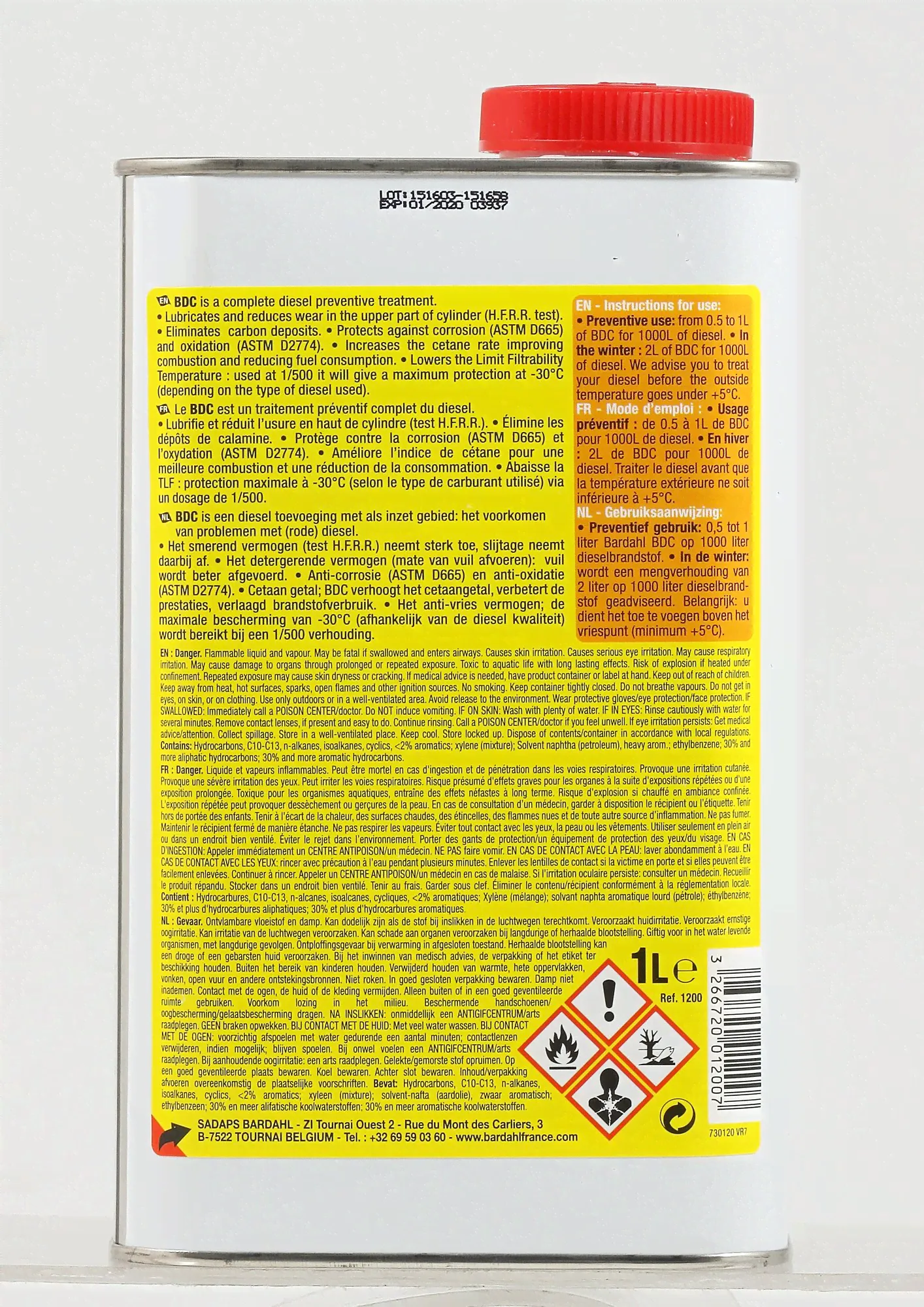 Присадка в топливо BARDAHL Bardahl Diesel Treatment (BDC), 1L